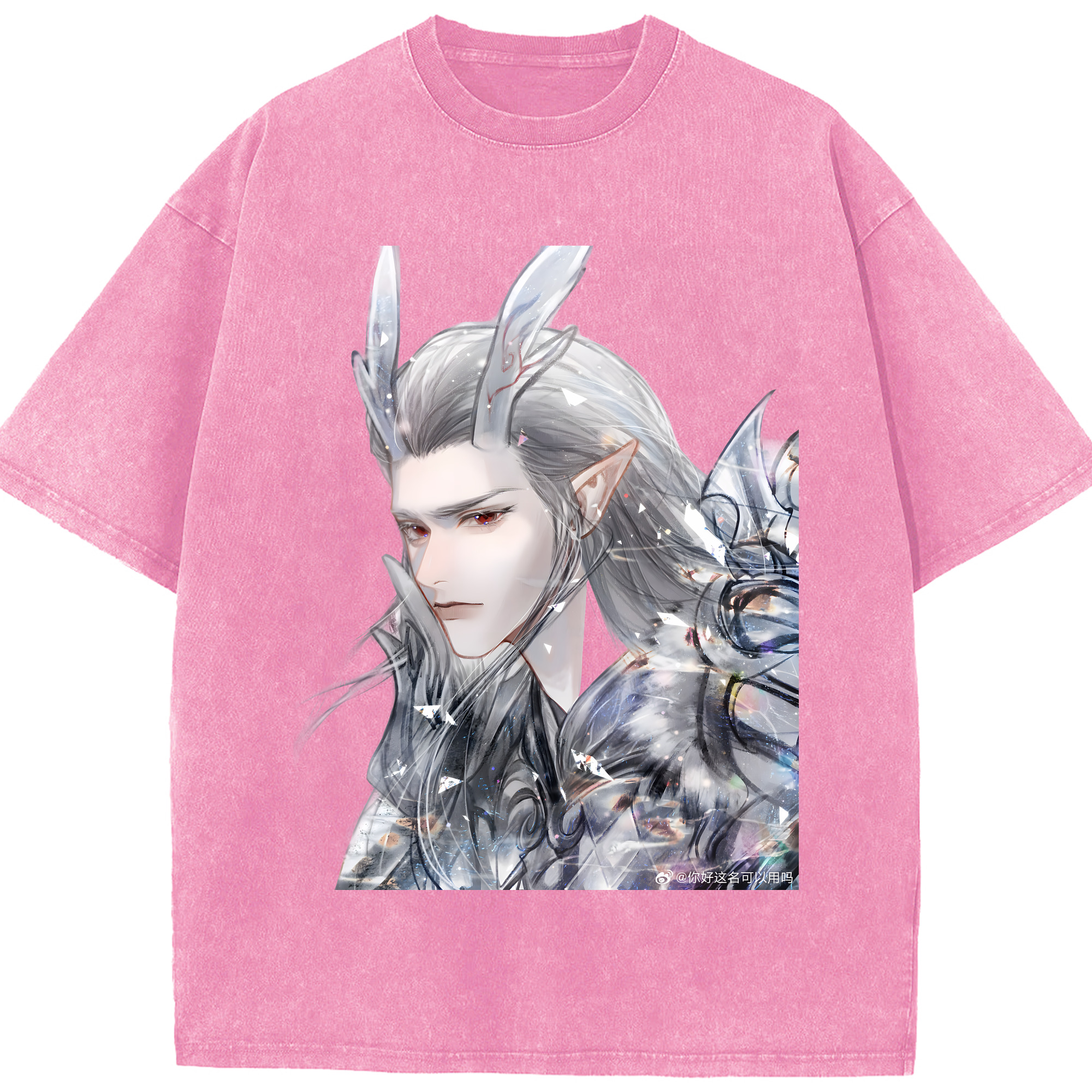 （画像用） Ne Zha 2 ナタ 魔童の大暴れ 綿100% ヴィンテージ風 半袖Tシャツ（フロントプリント）